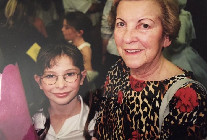 Helen with her granddaughter Sam, 2000