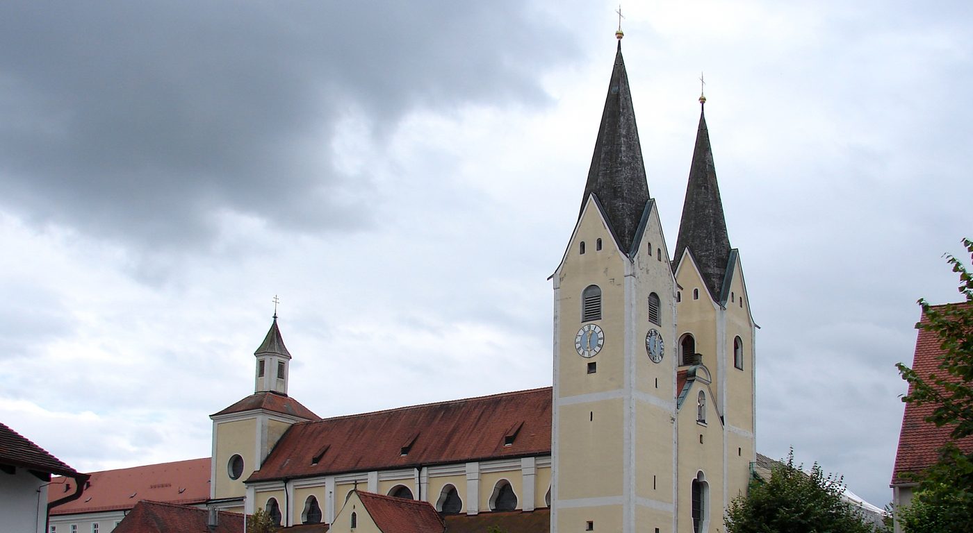 The monastery church at Kloster Indersdorf, Bavaria, photographed in the present day