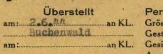 Zacharias&rsquo;s Buchenwald card